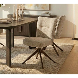 Tower Living Bardi Stoel - Cremona 14 beige - anodic frame (draaibaar)
