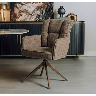 Tower Living Bardi Armstoel - Cremona 24 clay - Anodic (draaibaar)