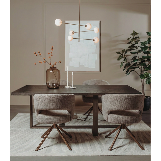Tower Living Mura Armstoel - Cremona 24 clay - frame anodic (draaibaar)