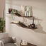 WoonStijl Wandplank Maya S-shape set van 2 teak espresso