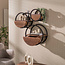 WoonStijl Wandschap Circular 1 lade Ø30cm Acacia bruin