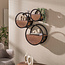 WoonStijl Wandschap Circular 1 lade Ø40cm Acacia bruin