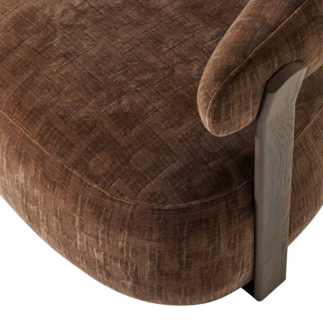 Woood Foon Fauteuil 3d Structuurstof Bruin [fsc]