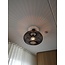 Light en Living Hanglamp Indy bamboe zwart Ø55 cm