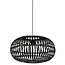 Light en Living Hanglamp Indy bamboe zwart Ø55 cm