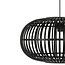 Light en Living Hanglamp Indy bamboe zwart Ø55 cm