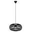 Light en Living Hanglamp Indy bamboe zwart Ø55 cm