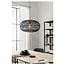 Light en Living Hanglamp Indy bamboe zwart Ø55 cm