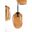 Light en Living Hanglamp Mezza Glas, 5-lamps - Bruin