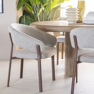 By Boo Eetkamerstoel Sedia with armrest - bruin