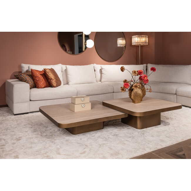Richmond Interiors  Salontafel Claridge beige 90x90 (cumulus)