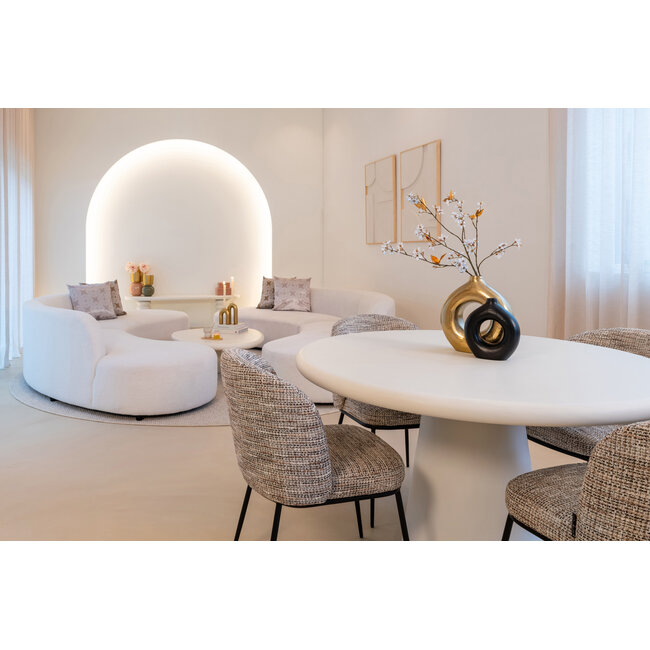 Richmond Interiors  Eetkamerstoel Elvi mocca chunky - Set van 2