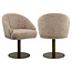 Richmond Interiors  Eetkamerstoel Beverly mocca linear draaibaar