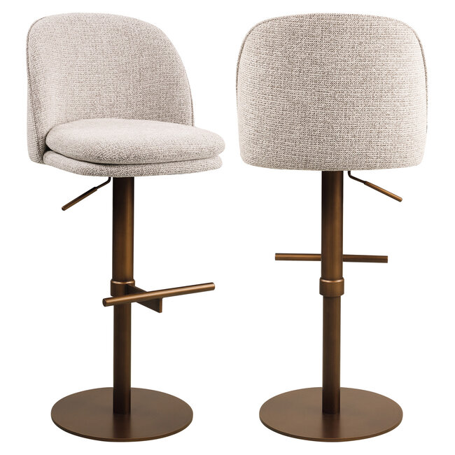 Richmond Interiors  Barstoel Vesper mocca fancy draaibaar