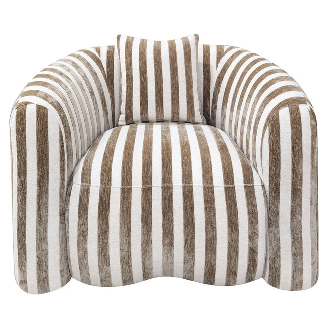 Richmond Interiors  Lounge stoel Luxandra stripes zand