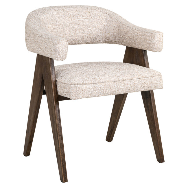 Richmond Interiors  Eetkamerstoel Mori cream tweed fire retardant