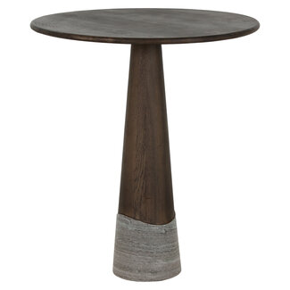 Richmond Interiors  Countertafel Harper Smoked charchoal Ø81 cm