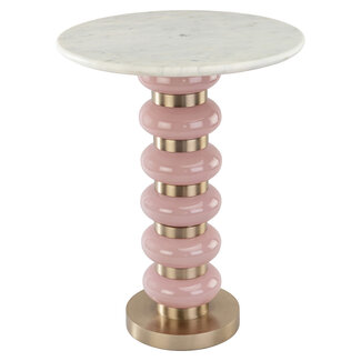 Richmond Interiors  Bijzettafel Villeray roze Ø 40 cm