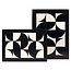 Richmond Interiors  Opbergdoos Rae zwart/wit - Set van 2