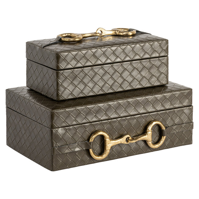 Richmond Interiors  Opbergdoos Blade olive klein