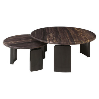 Richmond Interiors  Salontafel Menton burgundy - Set van 2