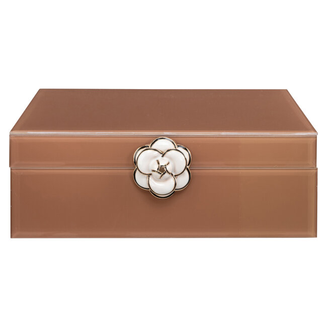 Richmond Interiors  Opbergdoos Floral bruin groot