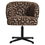 Richmond Interiors  Eetkamerstoel Dinan bruin labyrinth fire retardant - draaibaar