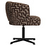 Richmond Interiors  Eetkamerstoel Dinan bruin labyrinth fire retardant - draaibaar
