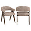 Richmond Interiors  Eetkamerstoel Mori mocca linear fire retardant