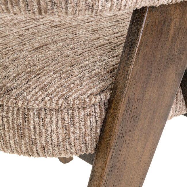 Richmond Interiors  Eetkamerstoel Mori mocca linear fire retardant