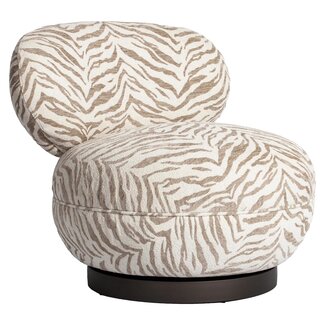 Richmond Interiors  Lounge stoel Jace beige tijger draaibaar