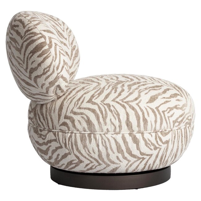 Richmond Interiors  Lounge stoel Jace beige tijger draaibaar