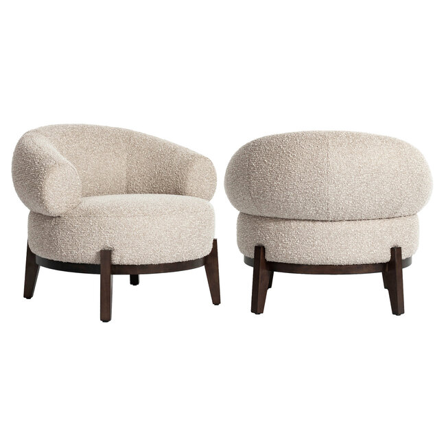 Richmond Interiors  Lounge stoel Montana naturel chunky fire retardant
