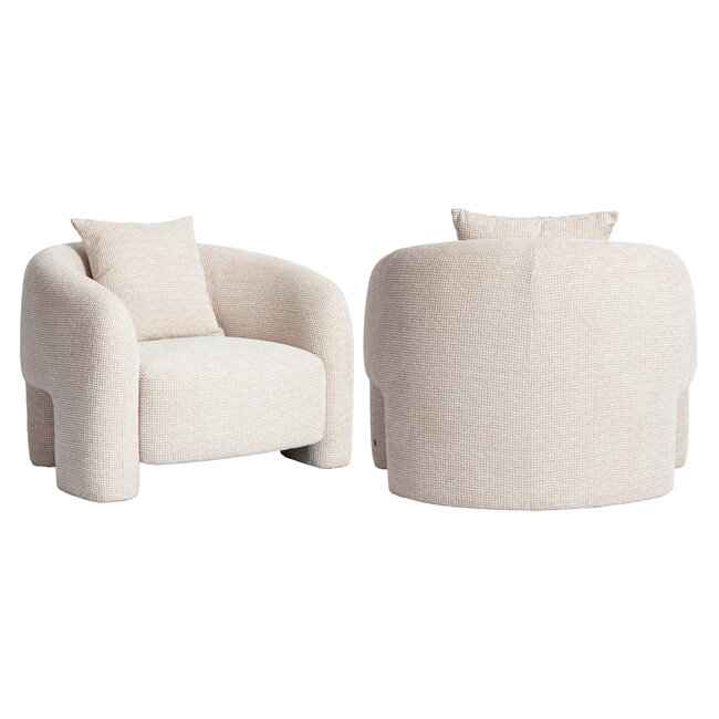 Richmond Interiors  Lounge stoel Tuscany beige blockweave