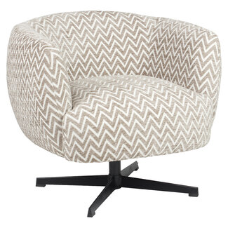 Richmond Interiors  Lounge stoel Estelle zand chevron draaibaar