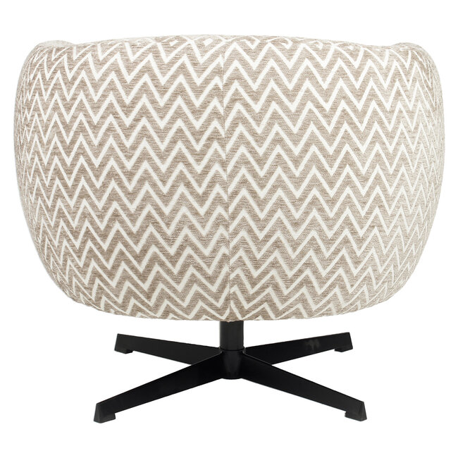 Richmond Interiors  Lounge stoel Estelle zand chevron draaibaar