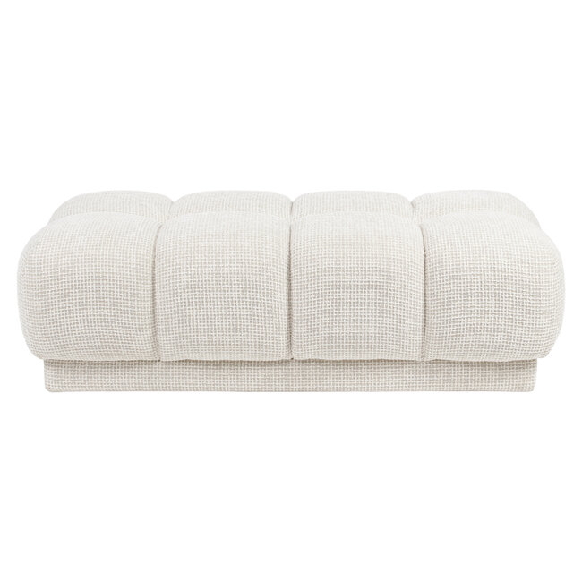 Richmond Interiors  Poef & Voetenbank Noah beige blockweave