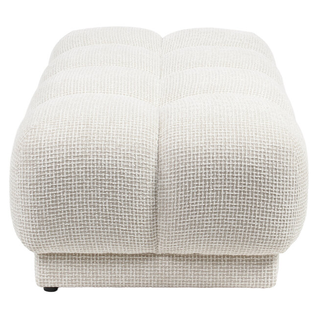 Richmond Interiors  Poef & Voetenbank Noah beige blockweave
