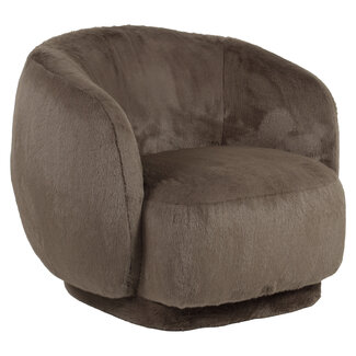 Richmond Interiors  Lounge stoel Negreslo bruin fluffy