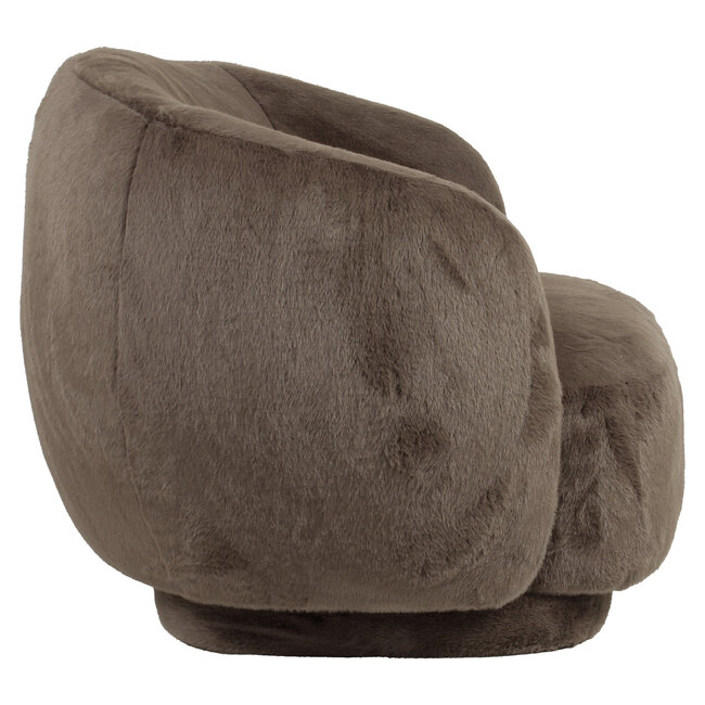 Richmond Interiors  Lounge stoel Negreslo bruin fluffy