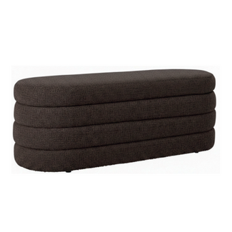 Richmond Interiors  Poef & Voetenbank Camille bruin chunky