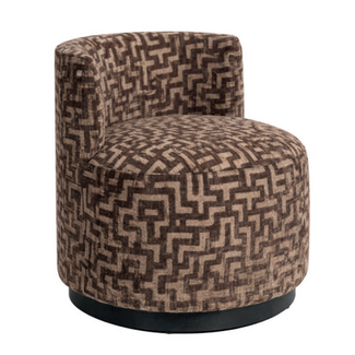 Richmond Interiors  Lounge stoel Franny bruin labyrinth