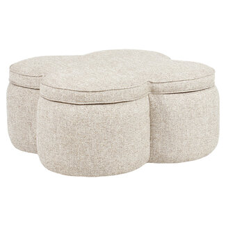 Richmond Interiors  Poef & Voetenbank Corbeau zand tweed
