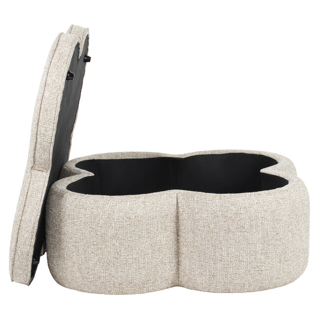 Richmond Interiors  Poef & Voetenbank Corbeau zand tweed