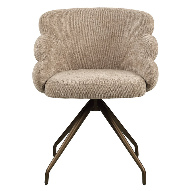 Richmond Interiors  Eetkamerstoel Kayla mocca boldweave draaibaar