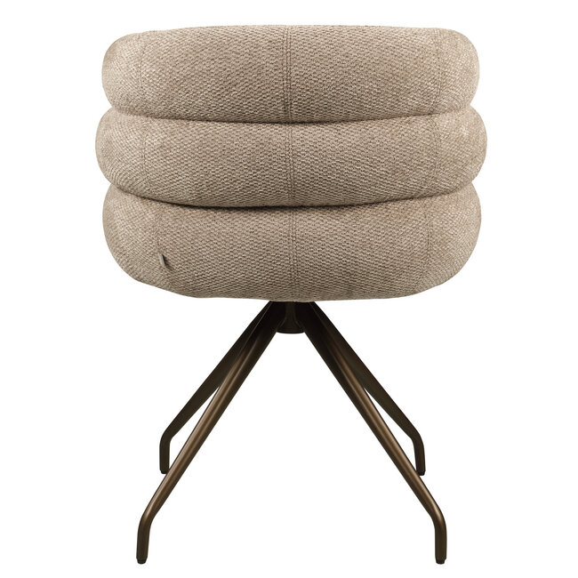 Richmond Interiors  Eetkamerstoel Kayla mocca boldweave draaibaar