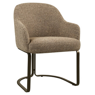 Richmond Interiors  Eetkamerstoel Hadley bruin tweed fire retardant