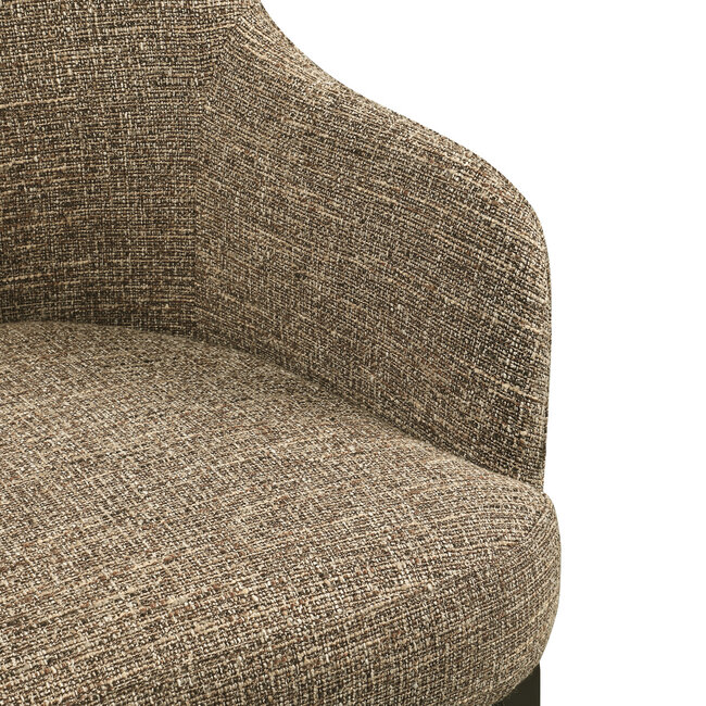 Richmond Interiors  Eetkamerstoel Hadley bruin tweed fire retardant