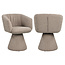 Richmond Interiors  Eetkamerstoel Madeline mocca chunky draaibaar