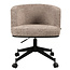 Richmond Interiors  Eetkamerstoel Rochenne mocca linear draaibaar on wheels